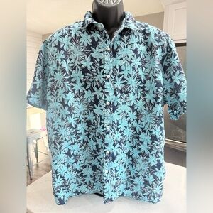 Vineyard Vines Men’s Linen Floral Shirt XXL Short Sleeve Button Up